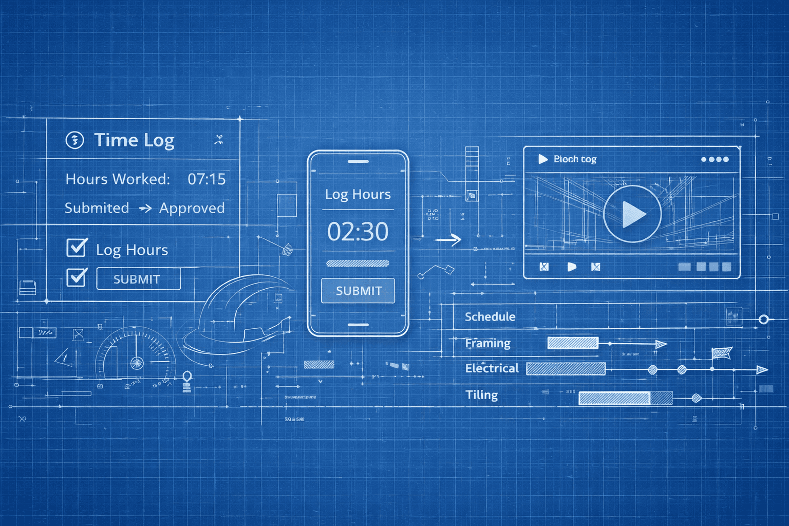 Construction site with team using Doozyer